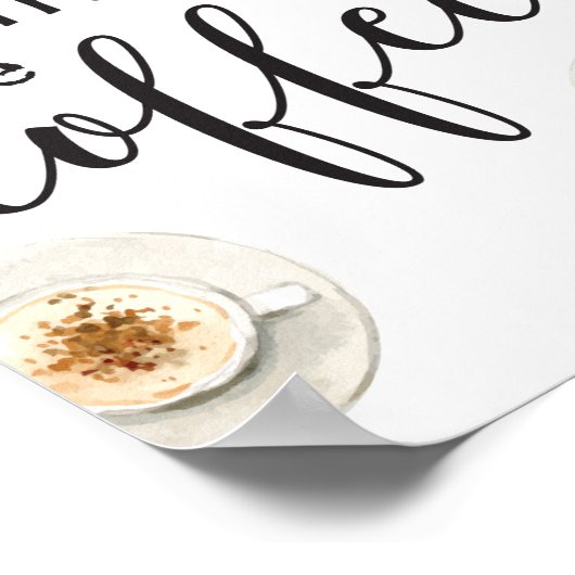 目覚めてコーヒーの香り – キッチンウォールアート ポスター (角)