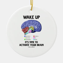 目覚めて下さいそれをありますあなたの頭脳(ユーモア)を活動化させる時間が セラミックオーナメント
