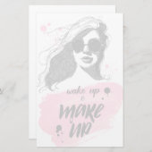 目覚めて下さい及び構成して下さい 便箋 (正面/裏面)