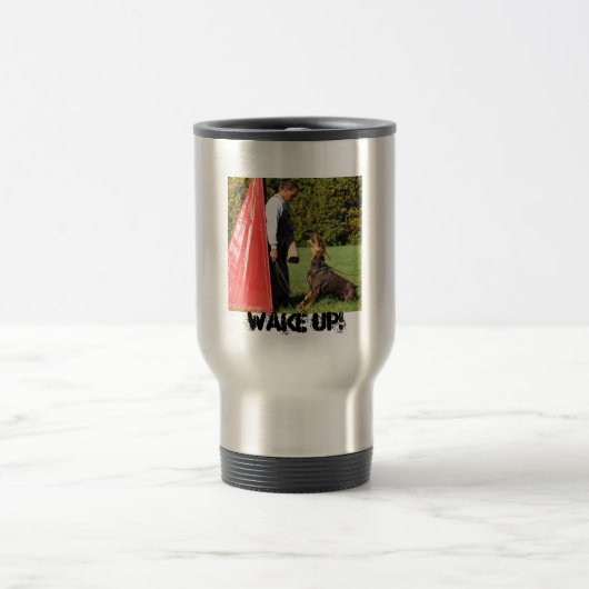 目覚めて下さい トラベルマグ (中央)