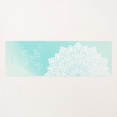 目覚めて引用文 |カスタム文字青 ヨガマット (正面(横))