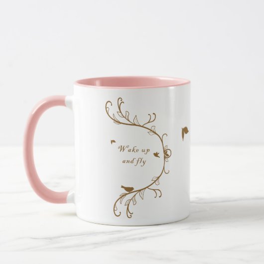 目覚めて飛ぶマグ マグカップ (左)