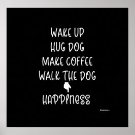 目覚めて、ハグドッグ... 幸せ 愛 グラフィックポスター ポスター