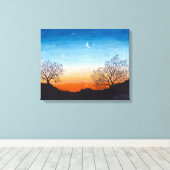 目覚めの夜明け:キャンバスの標準サイズ キャンバスプリント (インサイチュ (ウッドフロア))