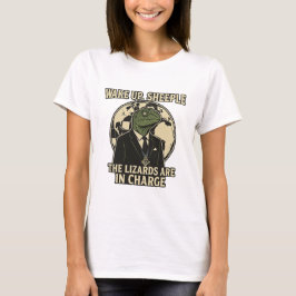 目覚めよ羊飼いの民トカゲの支配者パロディー Tシャツ