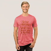 目覚めよ 引用Tシャツ | 励ましのヨガ トライブレンドTシャツ (正面全面)