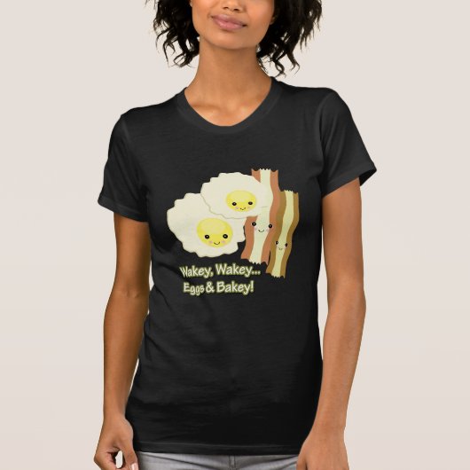 目覚めよ 目覚めよ たまご と パン作り Tシャツ (正面)