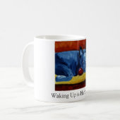 目覚めることはしにくいです コーヒーマグカップ (正面左)