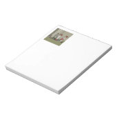 目覚めるクリスマスかわいい子どもイラストレーション ノートパッド (回転)