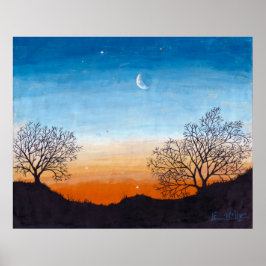 目覚める夜明け：プリント ポスター