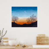 目覚める夜明け：プリント ポスター (キッチン)