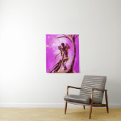 「目覚める月」 – ロマンチックな超現実的なダンスアートワーク タペストリー (インサイチュ)