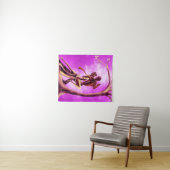 「目覚める月」 – ロマンチックな超現実的なダンスアートワーク タペストリー (インサイチュ(横))