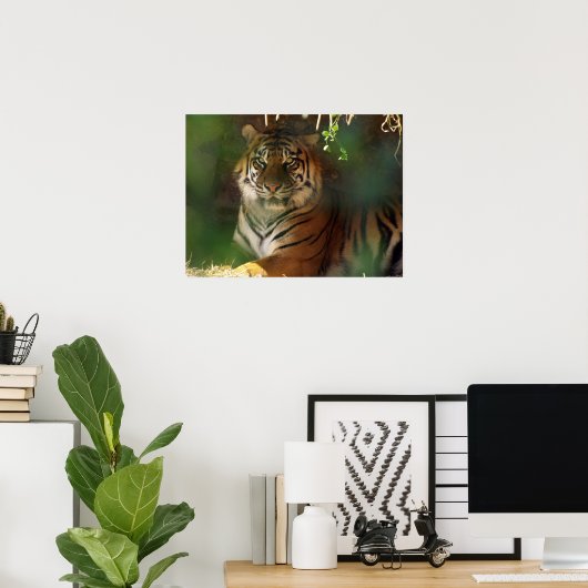 目覚める虎 ポスター (ホームオフィス)