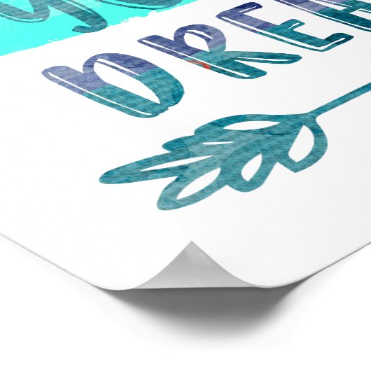 目覚める:あなたの夢を生きる引用文 ポスター (角)