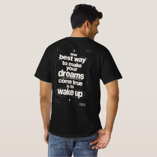 目覚めろ モチベーショナル 引用 タイポグラフィ ストリートウェア T Tシャツ