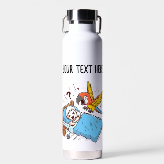 目覚めオウム ウォーターボトル (正面)