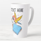 目覚めオウム カフェラテマグ (右アングル)