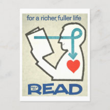 「目覚め読と」ヴィンテージ図書館ポスター