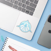 「目覚め」プロビデンスの目と聖なる幾何学模様シンボル シール (ノートパソコンとiPhone)