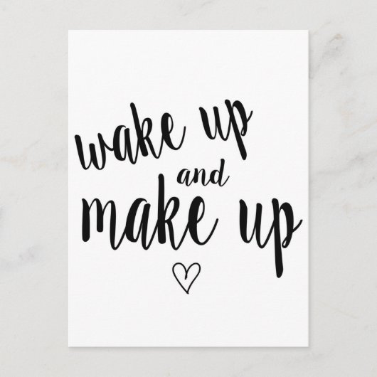 目覚め、構成して下さい ポストカード (正面)