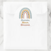 目覚め、生き賛美やる気を起こさせるて、虹 ラウンドシール (バッグ)