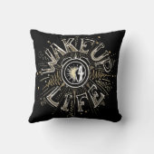 目覚感動的め4ライフ引用文イラストレーション クッション (裏面)