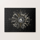 目覚感動的め4ライフ引用文イラストレーション ジグソーパズル (横)