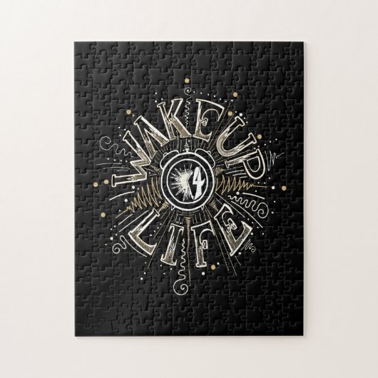 目覚感動的め4ライフ引用文イラストレーション ジグソーパズル (縦)