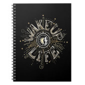 目覚感動的め4ライフ引用文イラストレーション ノートブック (正面)