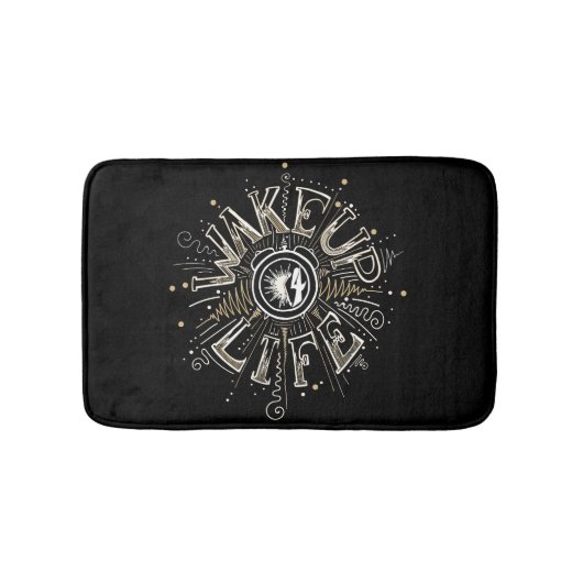 目覚感動的め4ライフ引用文イラストレーション バスマット (正面)