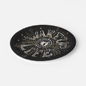 目覚感動的め4ライフ引用文イラストレーション ペーパープレート (アングル)