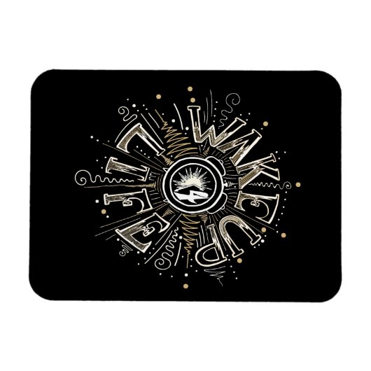 目覚感動的め4ライフ引用文イラストレーション マグネット (横)