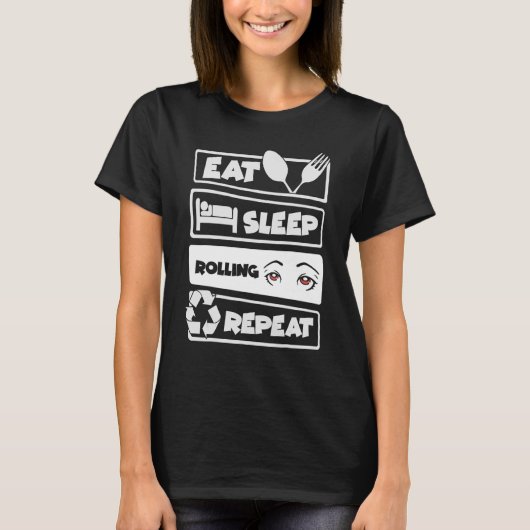 目転がの目転がが引用文 Tシャツ (正面)