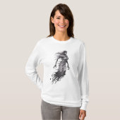 目隠しされた魔法使いのロゴ Tシャツ (正面フル)