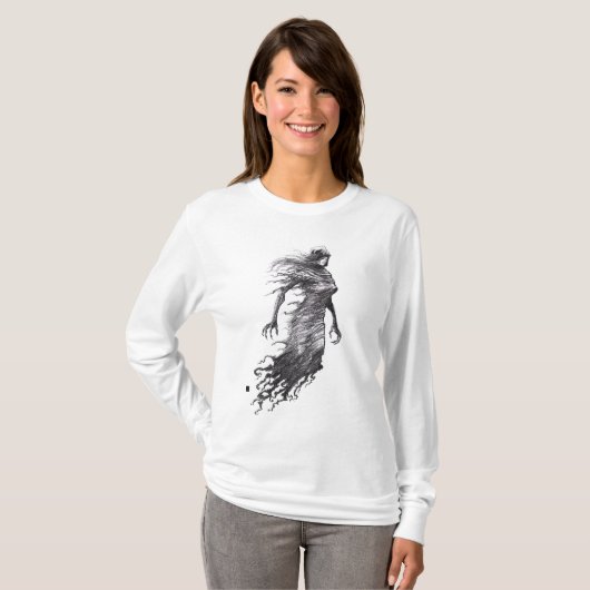 目隠しされた魔法使いのロゴ Tシャツ (正面フル)