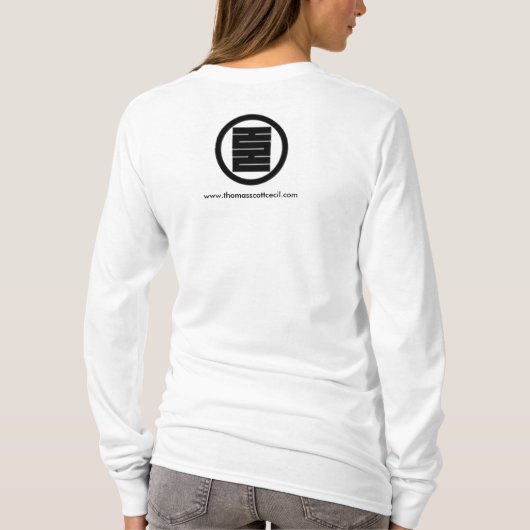 目隠しされた魔法使いのロゴ Tシャツ (裏面)