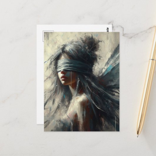 目隠しの妖精 ポストカード (正面/裏面インサイチュ)