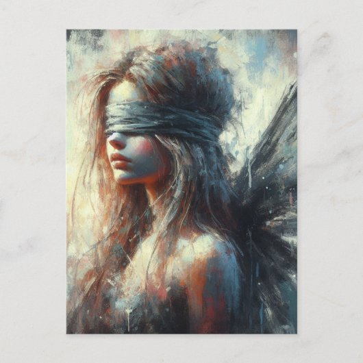 目隠しの妖精 ポストカード (正面)