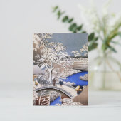 目黒太鼓橋と日没の丘広重 ポストカード (スタンド正面)