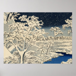 目黒太鼓橋・安藤広重 ポスター