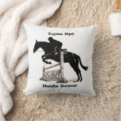 目! かかと! 馬のアメリカ人のMoJoの枕 クッション (ブランケット)