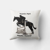 目! かかと! 馬のアメリカ人のMoJoの枕 クッション (裏面)