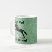 目! かかと! 馬のジャンパー コーヒーマグカップ (正面左)