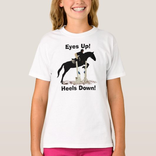 目! かかと! 馬のジャンパー Tシャツ (正面)