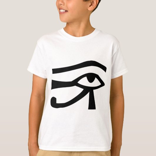 目,エジプトの象形文字 Tシャツ (正面)