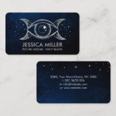 目 – トリプルムーン – シルバー 名刺 (正面/裏面)