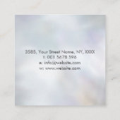 目 – トリプルムーン – ブラック&パール スクエア名刺 (裏面)