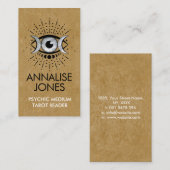 目 – トリプルムーン – ブラック&パール 名刺 (正面/裏面)