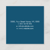 目 – トリプルムーン – 白と真珠 スクエア名刺 (裏面)